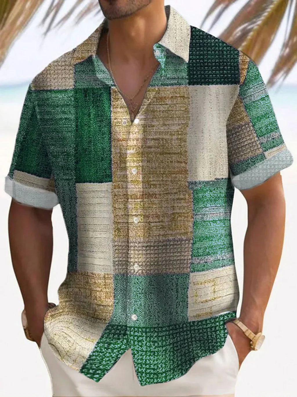 Lucjusz™ | Lekka Koszula Patchwork