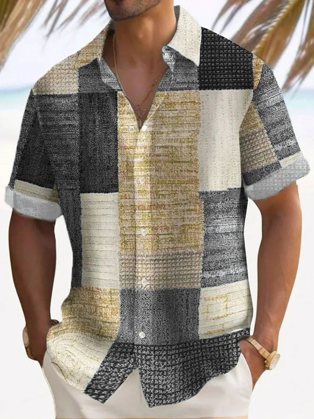 Lucjusz™ | Lekka Koszula Patchwork