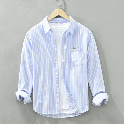 Hubert™ | Sweter w paski z lnu