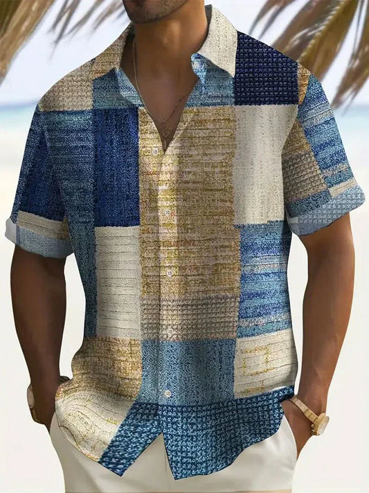 Lucjusz™ | Lekka Koszula Patchwork